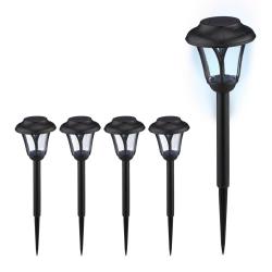 Lot de lampes solaires ext&eacute;rieures d&eacute;coratives pour jardin &eacute;clairage chemin 39 x 11 cm en plastique