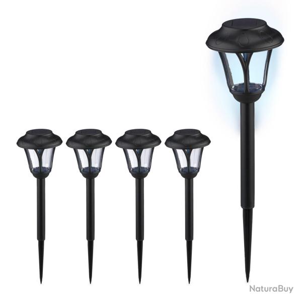 Lot de lampes solaires ext�rieures d�coratives pour jardin �clairage chemin 39 x 11 cm en plastique