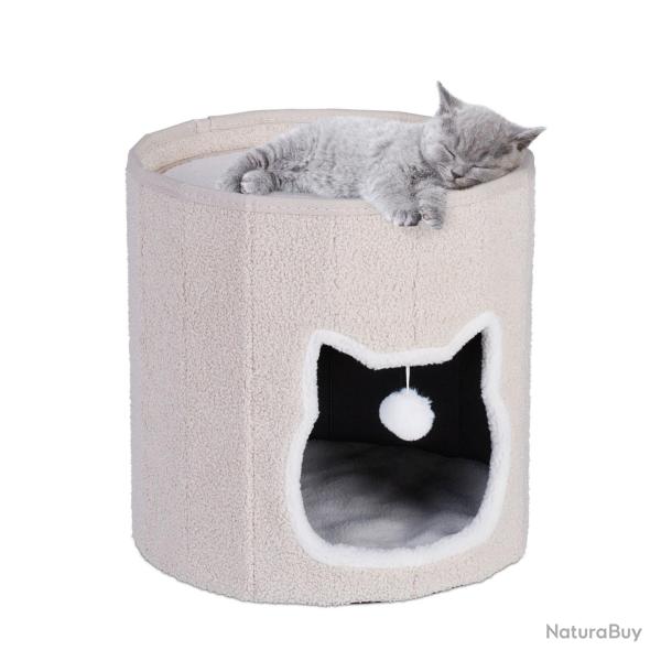 Niche confortable pour chat abri int�rieur 50 x 50 x 50 cm avec coussin moelleux style moderne en t