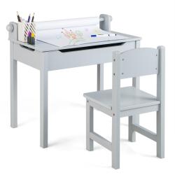 Table multi-activit&eacute;s et chaise 60 x 40 x 58 cm support de rouleau de papier rangement ergonomique