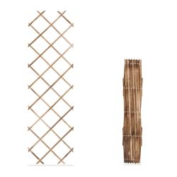 Lot de 3 tuteurs &agrave; tomates extensibles jardin 250 x 120 x 10 cm en bois de sapin naturel 13_0015315