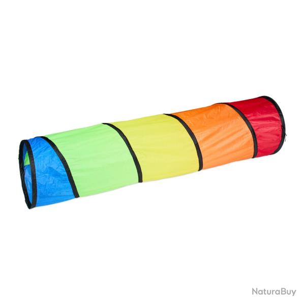 Tunnel de jeu pliable pour enfants int�rieur ext�rieur 200 x 60 cm facile � monter ambiance color�e