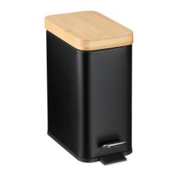 Poubelle rectangulaire hygi&eacute;nique salle de bain avec p&eacute;dale 29,5 x 14 x 29 cm design moderne en pla