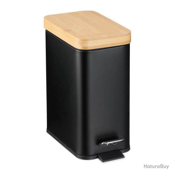 Poubelle rectangulaire hygi�nique salle de bain avec p�dale 29,5 x 14 x 29 cm design moderne en pla