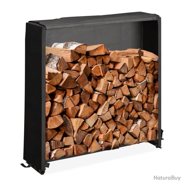 Rangement � b�ches spacieux int�rieur ext�rieur 110 x 200 x 29 cm en fer noir 13_0015138