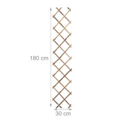 Lot de 3 tuteurs &agrave; tomates extensibles jardin 250 x 120 x 10 cm en bois de sapin naturel 13_0015288