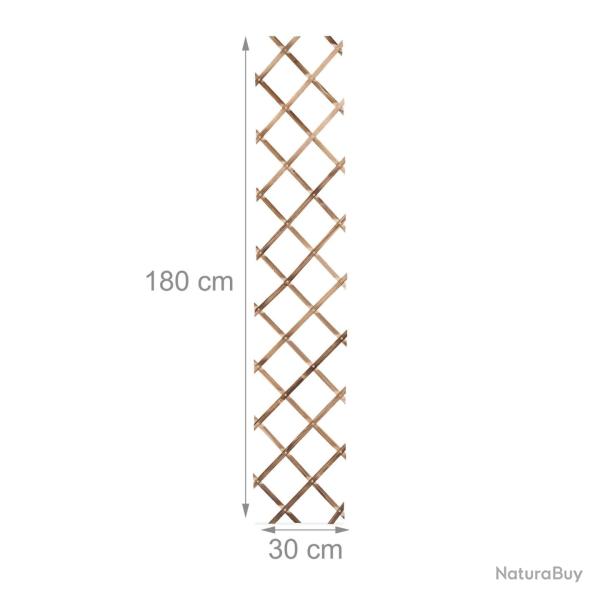 Lot de 3 tuteurs � tomates extensibles jardin 250 x 120 x 10 cm en bois de sapin naturel 13_0015288
