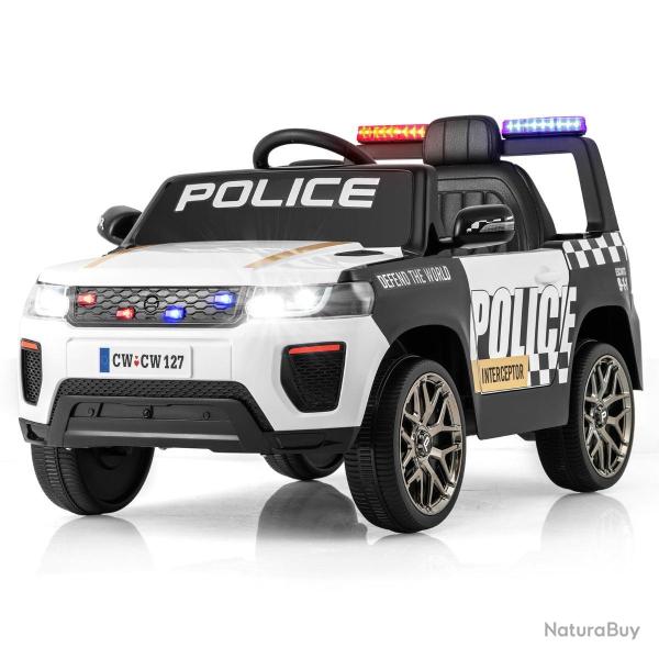 Voiture de police �lectrique 103 x 65 x 55,5 cm autonomie prolong�e s�curit� parentale en moderne b