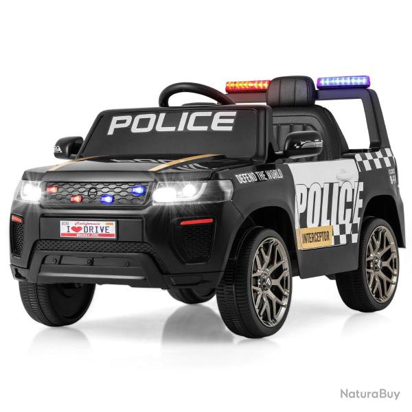 Voiture de police pour enfants 103 x 65 x 55,5 cm t�l�commande s�curit� renforc�e style moderne en