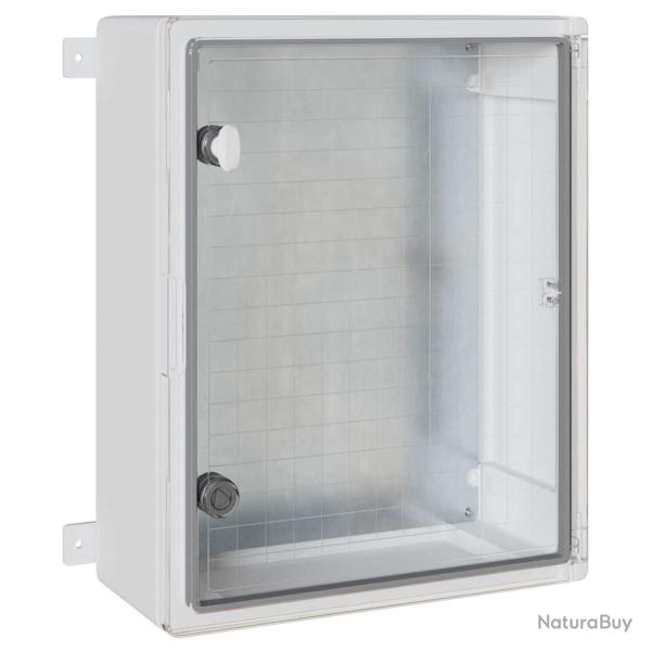 Armoire de contr�le moderne polyvalente design �pur� 40 x 17,5 x 50 cm en plastique gris 02_0058213