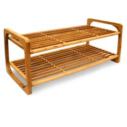 &Eacute;tag&egrave;re &agrave; chaussures moderne rangement pour 6 paires 75 x 33 x 33 cm en bambou naturel 13_0005118