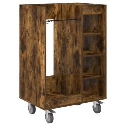 Armoire de golf rectangulaire moderne avec roues 65 x 45 x 98 cm grand espace de rangement en bois