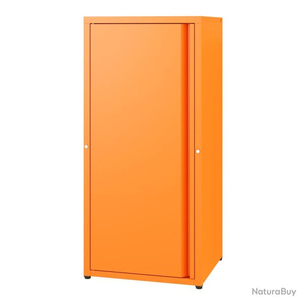 Armoire �tag�re meuble de rangement m�tallique acier 88 x 40 x 35 cm orange 03_0008906