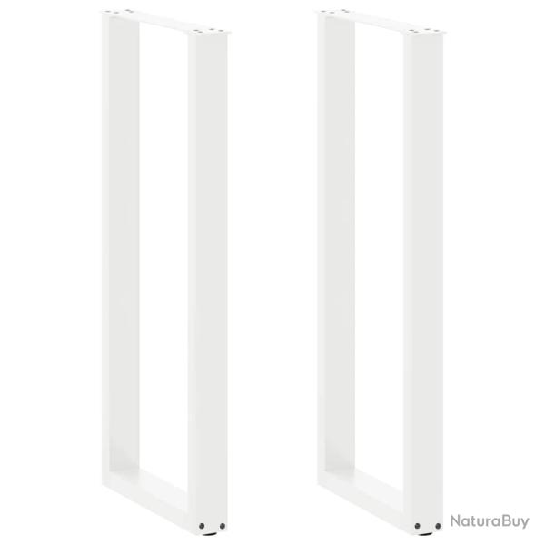 Lot de 2 pieds de table de bar en U 50 x 110-111 cm avec niveleurs r�glables design moderne en acie