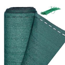 Brise-vue en tissu HDPE 1,80 m protection des regards et vent jardin terrasse en tissu vert fonc&eacute; 1