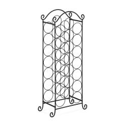 Casier &agrave; vin &eacute;l&eacute;gant pour 21 bouteilles stockage horizontal design d&eacute;coratif cuisine en m&eacute;tal noir