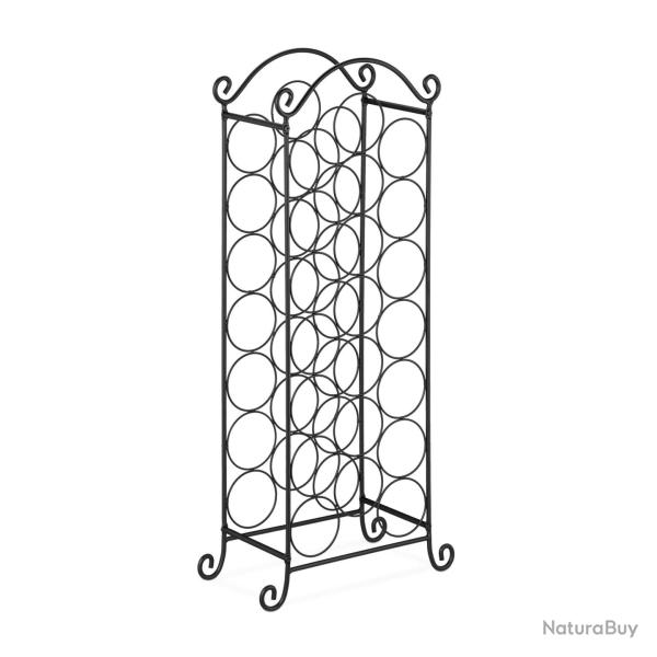 Casier � vin �l�gant pour 21 bouteilles stockage horizontal design d�coratif cuisine en m�tal noir