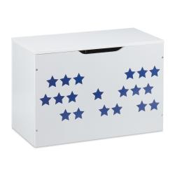 Coffre &agrave; jouets banc de rangement design contemporain enfant 80 x 40 x 40 cm finition douce en bois