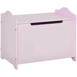 Coffre &agrave; jouets malle de rangement 60 x 40 x 48 cm ouverture s&eacute;curis&eacute;e v&eacute;rin pneumatique style mode