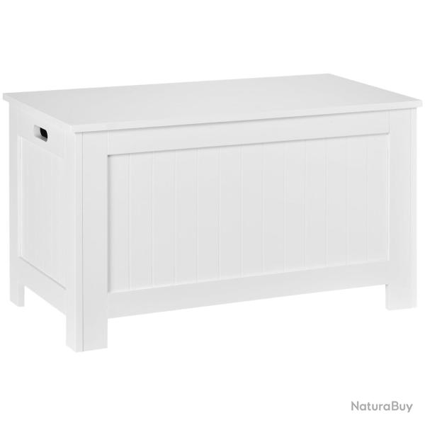 Coffre de rangement malle salon 81 x 40 x 46 cm grande capacit� charni�res s�curis�es contemporain