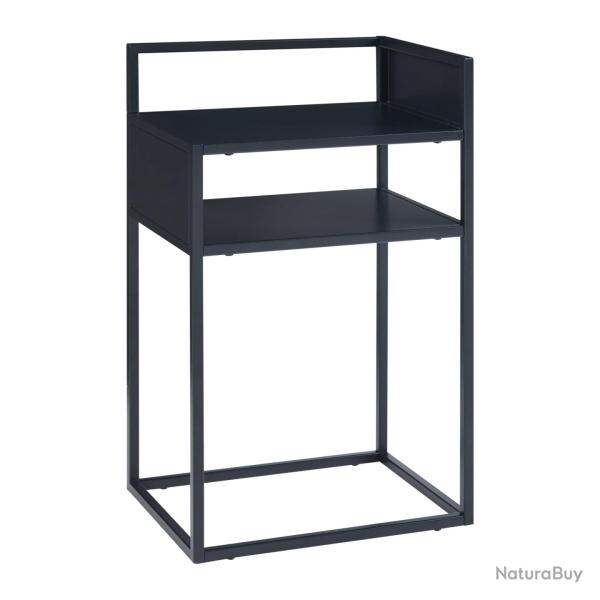 Table d'appoint acier 65 x 40 x 30 cm noir mat 03_0010949