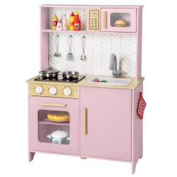 Cuisine de jeu en bois 60 x 30 x 85 cm sons lumi&egrave;res rangement organis&eacute; moderne ambiance ludique en