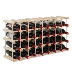 Casier &agrave; vin modulaire pour 36 bouteilles 44,5 x 24 x 86 cm facile &agrave; installer design naturel bois
