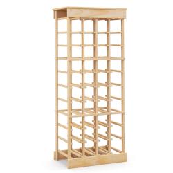 &Eacute;tag&egrave;re &agrave; vin lot de 1 46,5 x 27,5 x 113 cm capacit&eacute; 40 bouteilles design moderne en bois de pin na