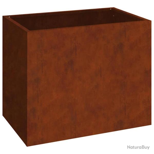 Cache-pot de jardin moderne minimaliste 50 x 32 x 40 cm durable style industriel en acier patin� 02