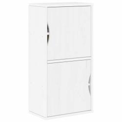 Armoire lat&eacute;rale classique pour petit espace 40 x 24 x 79 cm avec grand rangement ambiance rustique