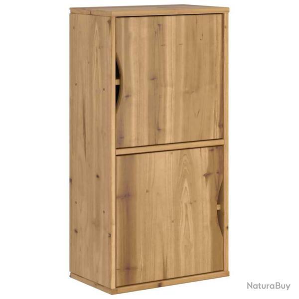 Armoire lat�rale classique rustique 40 x 24 x 79 cm grand espace de rangement ambiance cosy en bois