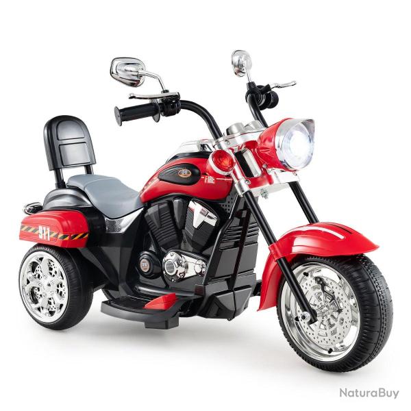 Moto �lectrique chopper 91 x 48 x 64 cm 3 roues rechargeable marche avant/arri�re style moderne en