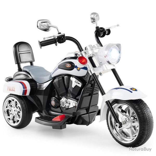 Moto �lectrique scooter chopper 91 x 48 x 64 cm 3 roues stable phare lumineux style moderne en PP n