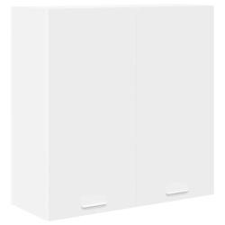 Armoire suspendue moderne cuisine rangement efficace 80 x 31 x 80 cm en bois d'ing&eacute;nierie blanc 02_