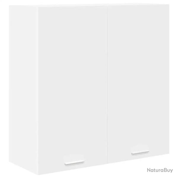 Armoire suspendue moderne cuisine rangement efficace 80 x 31 x 80 cm en bois d'ing�nierie blanc 02_