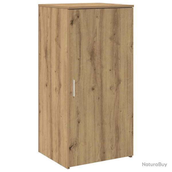 Armoire de rangement compacte 50 x 45 x 103 cm solution polyvalente pour bureau contemporain en boi