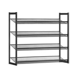 Lot de 2 &eacute;tag&egrave;res &agrave; chaussures empilables 92,5 x 30,7 x 163,5 cm rangement robuste design moderne e