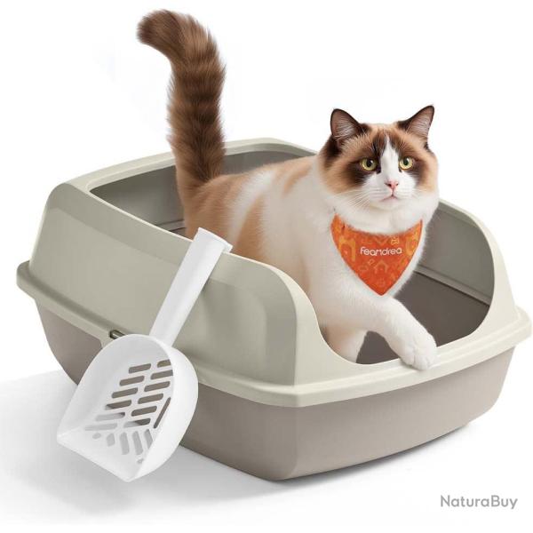 Bac � liti�re ouvert pour chat XL dimensions 56 x 42 x 23,5 cm facile � nettoyer style moderne en P