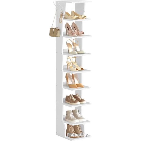 �tag�re � chaussures gain de place 30 x 26,4 x 147 cm style contemporain entr�e rangement en agglom