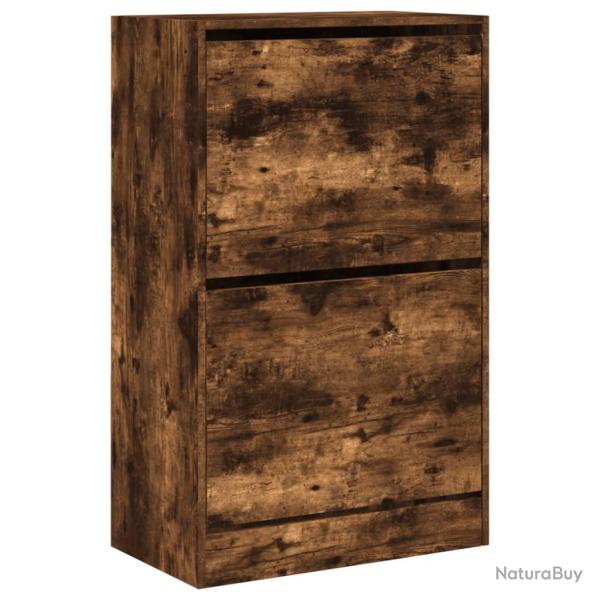 Armoire � chaussures range chaussures rangement meuble entr�e couloir salon 60 x 34 x 96,5 cm bois