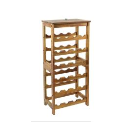 Casier &agrave; vin en acacia 82 x 36 x 24 cm pour 24 bouteilles design naturel &eacute;l&eacute;gant en acacia naturel