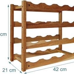 Casier &agrave; vin compact pour 16 bouteilles 38 x 42 x 21 cm style naturel cuisine en noyer naturel 13_0