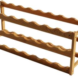 Casier &agrave; vin pour cuisine 28 x 78 x 21 cm avec rangement pratique style naturel en noyer clair 13_0