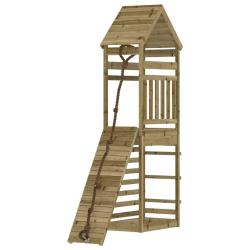Maisonnette de jeu avec mur d'escalade 55 x 175 x 264 cm bois de pin impr&eacute;gn&eacute; 02_0004854
