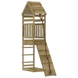 Maisonnette de jeu avec mur d'escalade 55 x 175 x 264 cm bois de pin impr&eacute;gn&eacute; 02_0004853