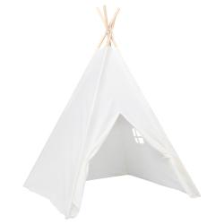 Tente tipi d'enfants avec sac peau de p&ecirc;che 120 x 120 x 150 cm blanc 02_0005205