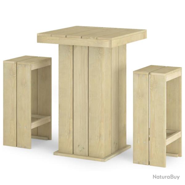 Meubles de bar de jardin 3 pi�ces bois de pin impr�gn� 02_0014514
