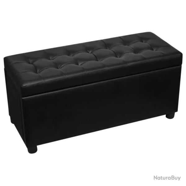 Pouf de rangement cuir synth�tique 87,5 x 36 x 41 cm noir 02_0021240
