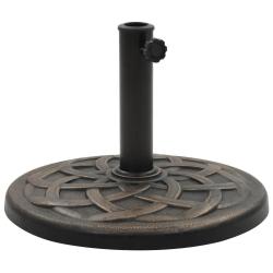 Socle rond de parasol d&eacute;coratif ext&eacute;rieur 54,5 x 33 cm boulon verrouillage finition mate en polyr&eacute;s