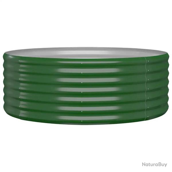 Lot de 1 lit sur�lev� de jardin ronde 100 x 100 x 36 cm pratique d�co ext�rieur en acier galvanis�